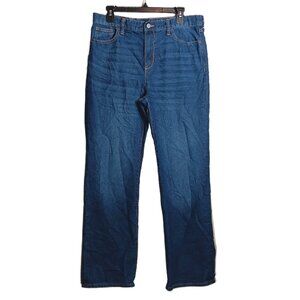 Old Navy Straight Leg Jeans Womens 18 Plus Medium Wash High Rise Stretch Denim